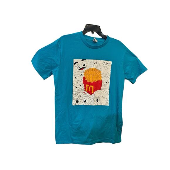 McDonald’s Collector's Cup Edition Crew 2024 Employee T Shirt Blue Large - Picture 1 of 5